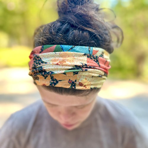 Coral Floral Full Headband