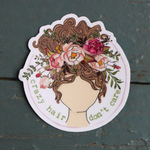 Load image into Gallery viewer, 'Crazy Hair - Don't Care' Sticker