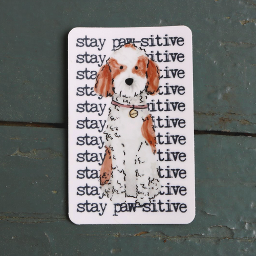 'Stay Paw-sitive' Sticker